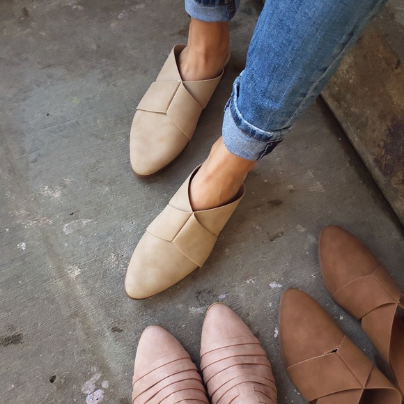 🆕️//The Agnes// taupe mule flat - Picture 4 of 6